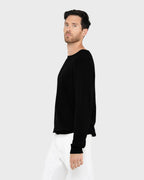 Antoine Round Neck Jumper - Black - Men
