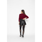 Jersey De Cuello Redondo Y Botones En La Espalda Estaris Burdeos, Jersey, 100% Cachemir, 2 Hilos - Mujer