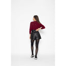 Pull Col Rond Avec Boutons Dans Le Dos Estaris Burgundy, Jersey, 100% Cachemire, 2 Fils - Femme