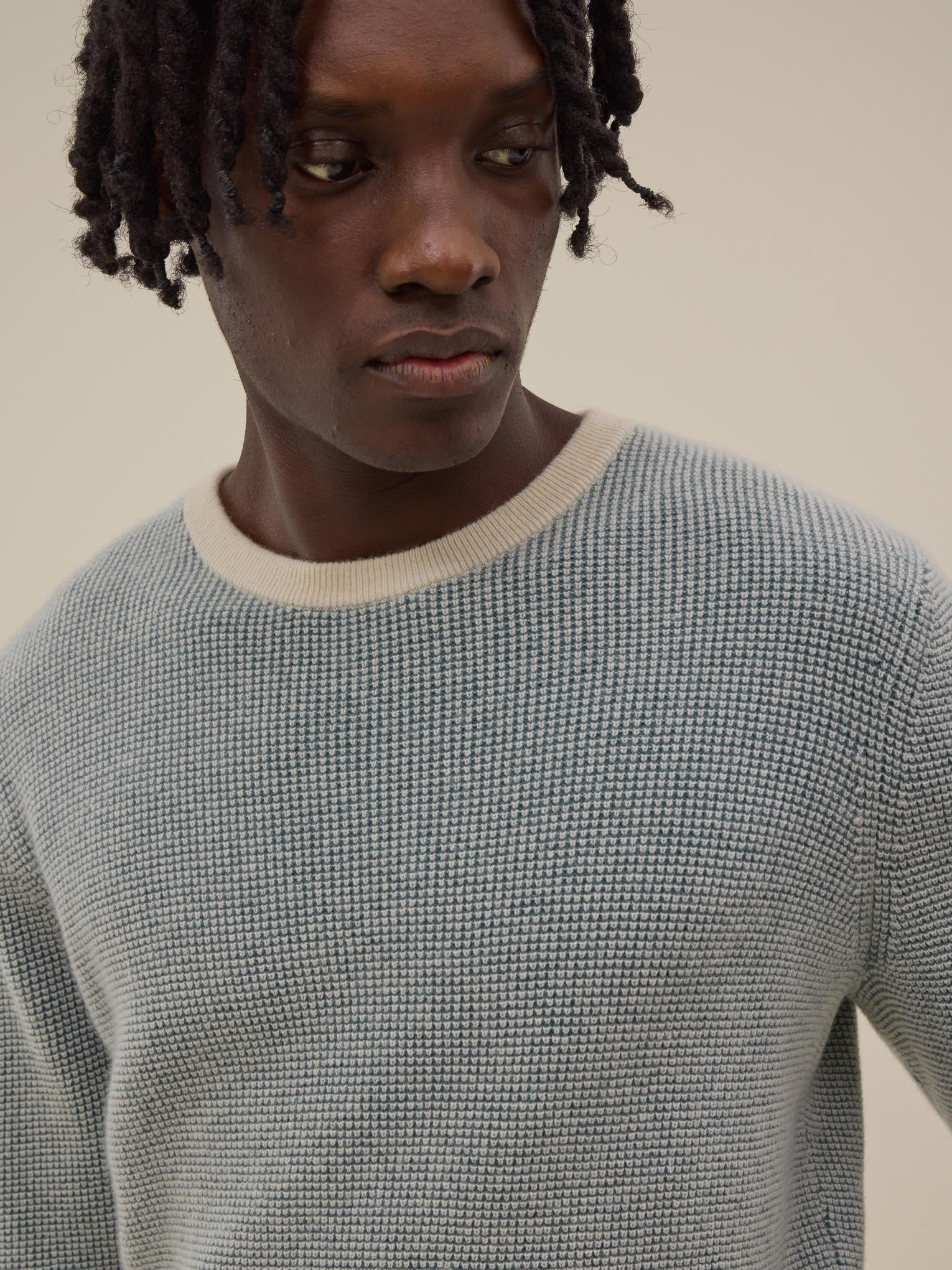 Holger Jumper - White & Atlantic - Men