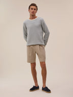 Pull Kuli - Blanc Et Bleu Aqua - Homme