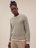 Kuli Jumper - White and Khaki Green - Men