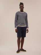 Pull Kuli - Blanc Et Navy - Homme