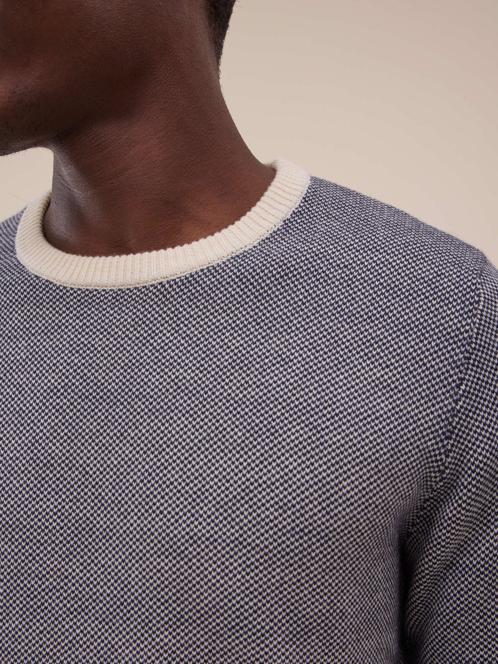 Pull Kuli - Blanc Et Navy - Homme