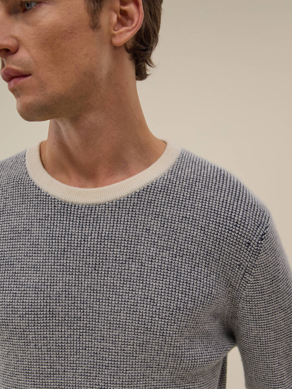 Jersey Holger - Blanco y navy - Hombre