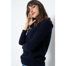 Jersey Ecrin Navy, Cuello Redondo, Jersey, 100% Cachemira, 2 Hilos - Mujer