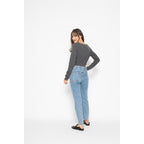 Jersey Cuello Redondo Slim Epéna Gris Oscuro, Jersey, 100% Cachemira, 2 Hilos - Mujer