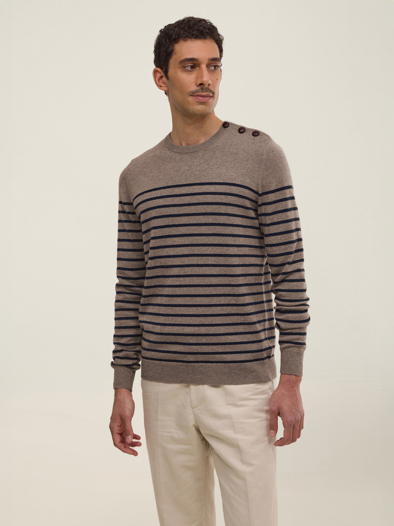 Sükh Jumper - Taupe and Navy - Men