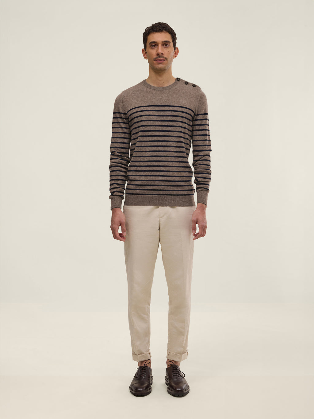 Sükh Jumper - Taupe and Navy - Men