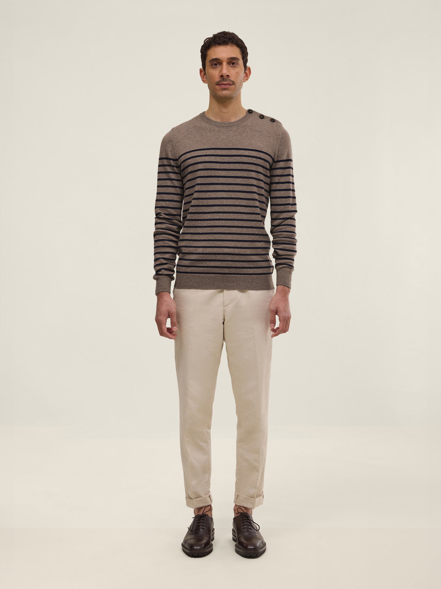 Sükh Jumper - Taupe and Navy - Men