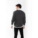 Pull Col Rond Viktor Gris Sombre, Jersey, 100% Cachemire, 4 Fils, 320 Gr - Homme