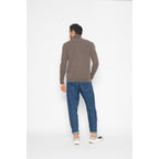 Pull Col Roulé Bange Taupe, Jersey, 100% Cachemire, 2 Fils - Homme