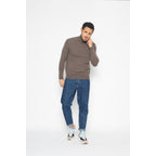 Pull Col Roulé Bange Taupe, Jersey, 100% Cachemire, 2 Fils - Homme