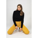 Pull Col Roulé CÃ´telé Suzie Noir, CÃ´tes Traditionnelles, 100% Cachemire, 2 Fils - Femme