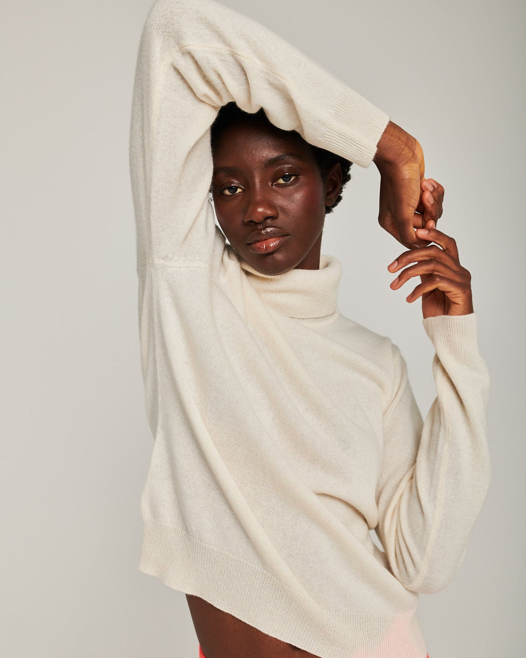 Pull Col Roulé Themys - Ecru - Femme