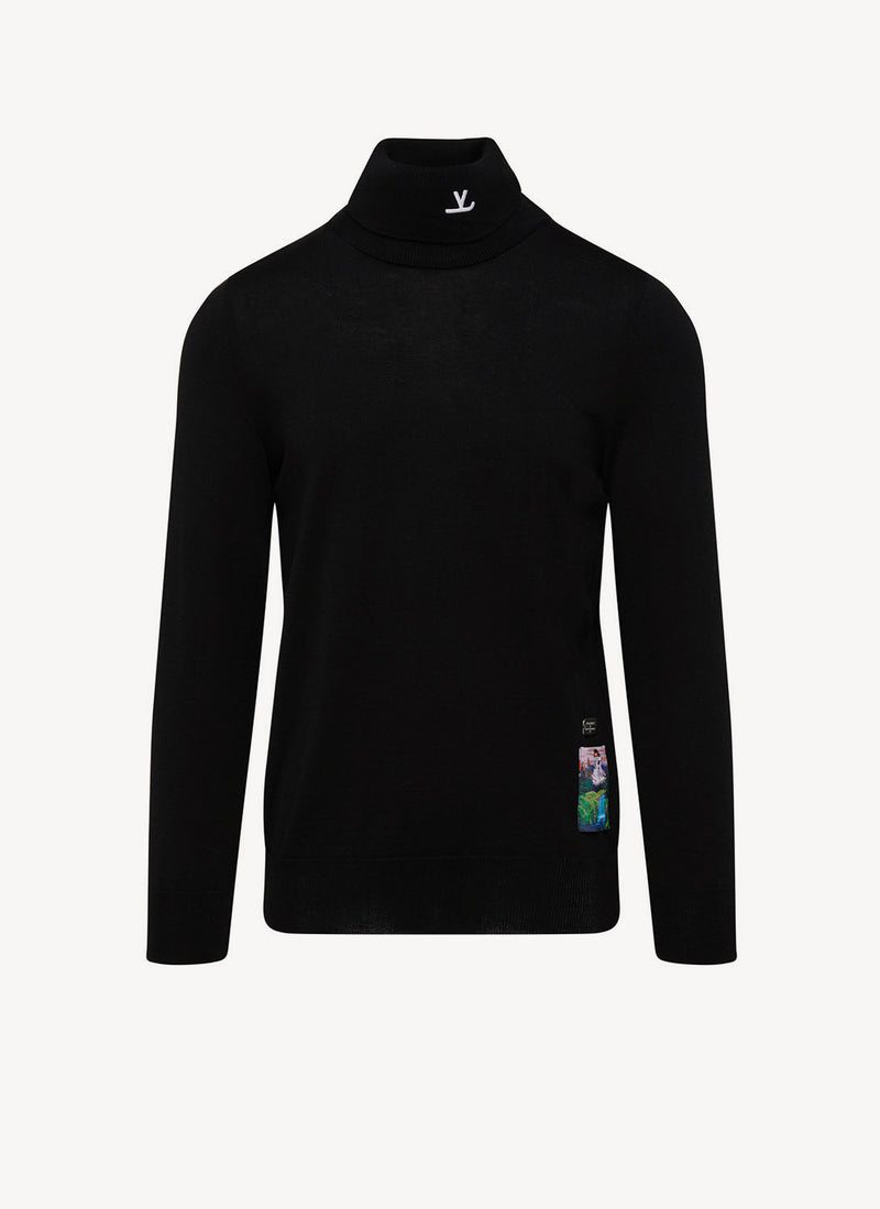 Vuarnet - Pull Col Roulé - Black - Homme