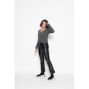 Pull Col V Galise Gris Sombre, Jersey, 100% Cachemire, 2 Fils - Femme