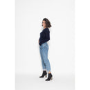 Pull Col V Galise Marine, Jersey, 100% Cachemire, 2 Fils - Femme