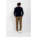 Pull Col V Victor Marine, Jersey, 100% Cachemire, 4 Fils, 332 Gr - Homme