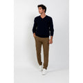 Pull Col V Victor Marine, Jersey, 100% Cachemire, 4 Fils, 332 Gr - Homme