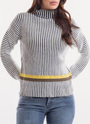 Longchamp - Striped Sweater - Ecru Black - Women