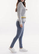 Longchamp - Striped Sweater - Ecru Black - Women