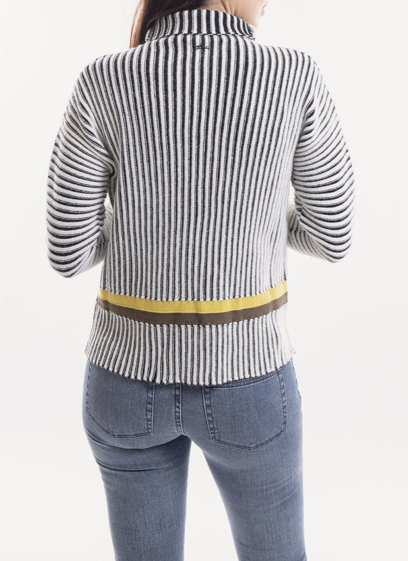 Longchamp - Striped Sweater - Ecru Black - Women
