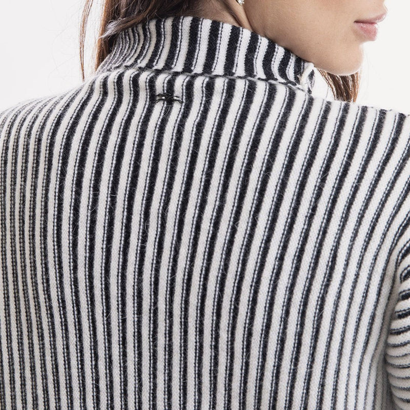 Longchamp - Striped Sweater - Ecru Black - Women