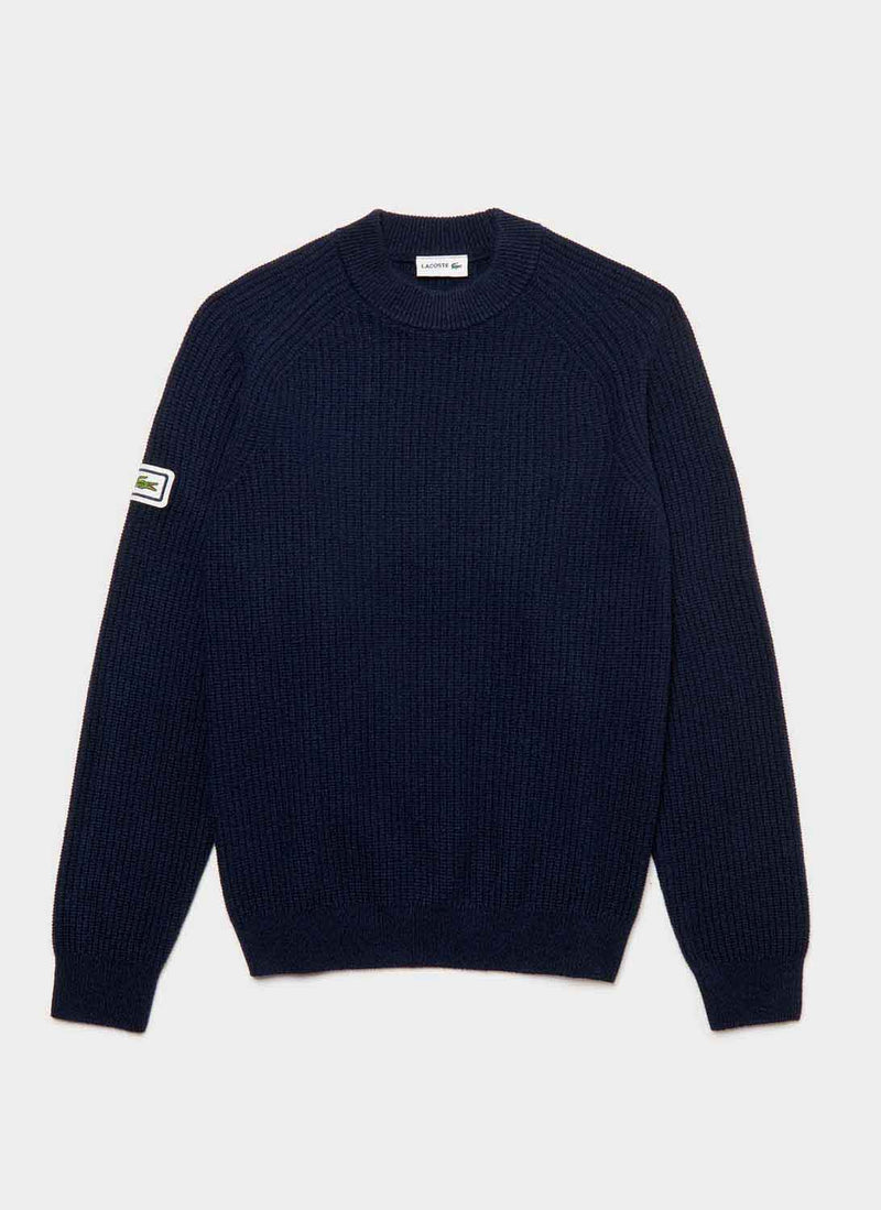 Lacoste - Pull En Laine - Marine - Homme