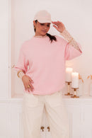 HONORINE Rosé Poudré - Pull Laine