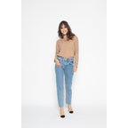 Goléon Camel Batwing Sleeve Jumper, Jersey, 100% Cashmere, 2 Ply - Women