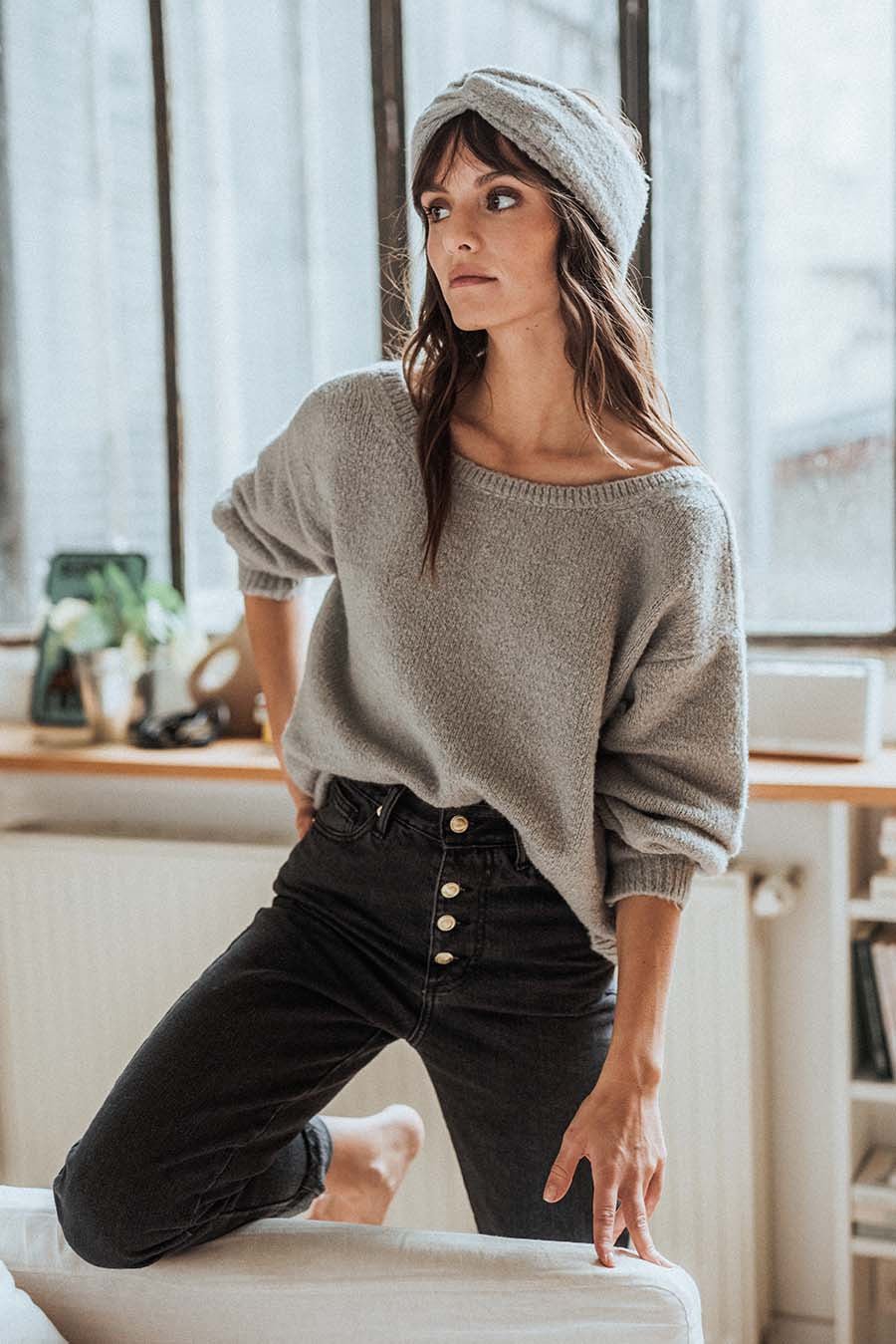 Pull Néva Gris