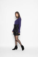 Pull Over Col Bateau Mauve, Jersey, 100% Cachemire, 2 Fils - Femme