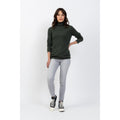 Pull Turtle Neck 4 Ply Linda Dark Green, Jersey, 100% Cachemire, 4 Fils - Femme