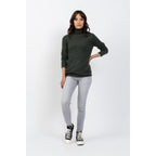 Pull Turtle Neck 4 Ply Linda Dark Green, Jersey, 100% Cachemire, 4 Fils - Femme