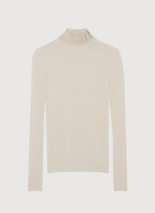 Nina Ricci - Pull Côtelé - Off White - Femme