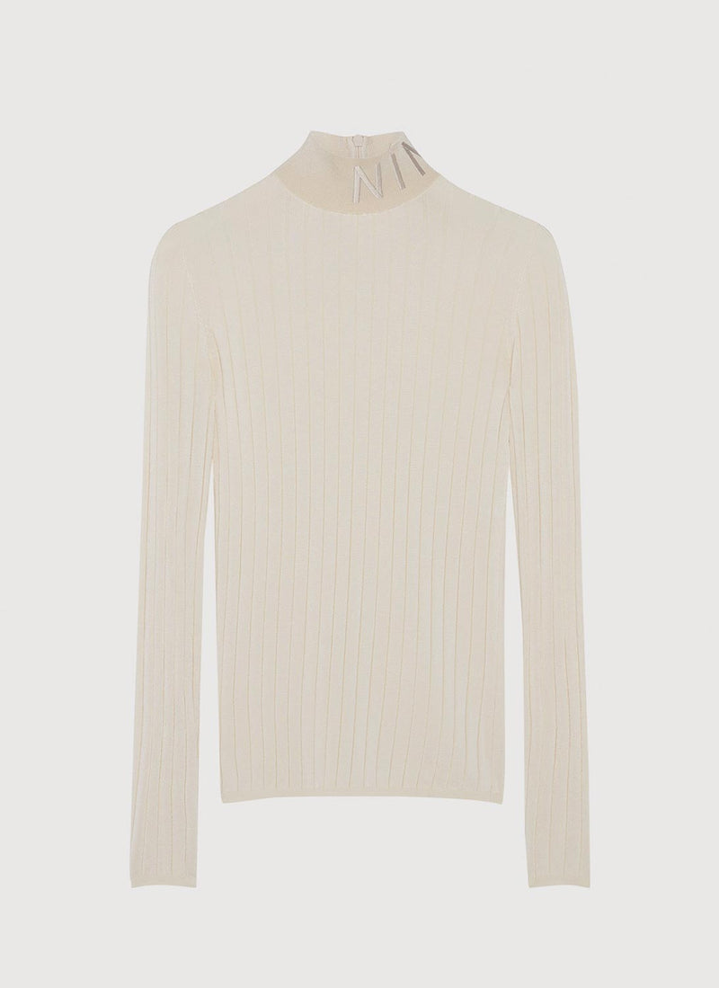 Nina Ricci - Pull Côtelé - Off White - Femme