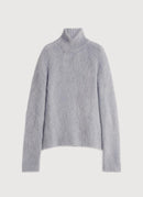 Nina Ricci - Pull À Col Montant - Gris Bleu Clair - Femme