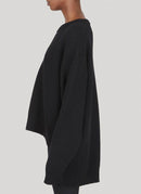 Rabanne - Pull Côtelé Oversize - Noir - Femme