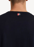 Thom Browne - Jersey 4-Bar En Merino Fino - Marino - Hombre