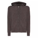 K-Way Marcy Lambswool Zip Hooded Pullover - Dark Brown