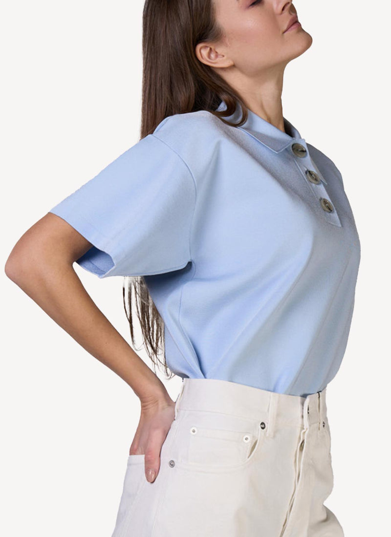 Nina Ricci - Polo Manches Courtes - Bleuclair - Femme