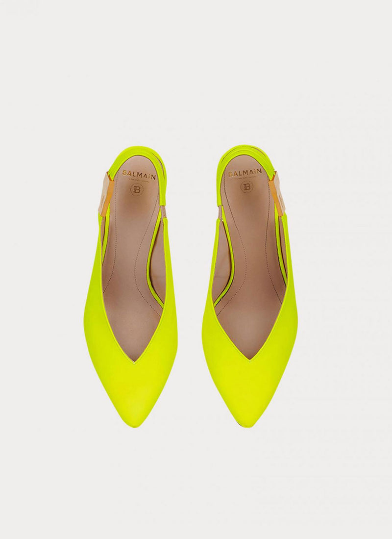 Balmain - Escarpins Tara - Jaune Fluo - Femme