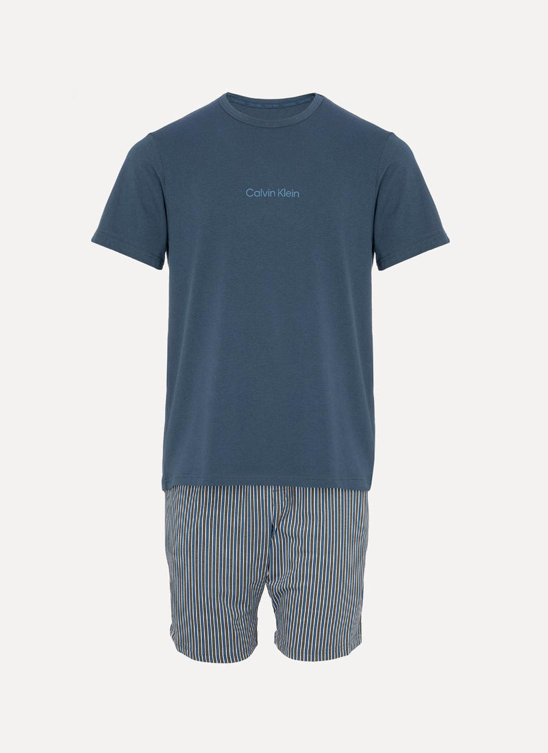 Calvin Klein - Ensemble De Pyjama Court - Navy - Homme