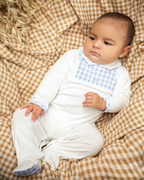 Sky And White Gingham Pajamas