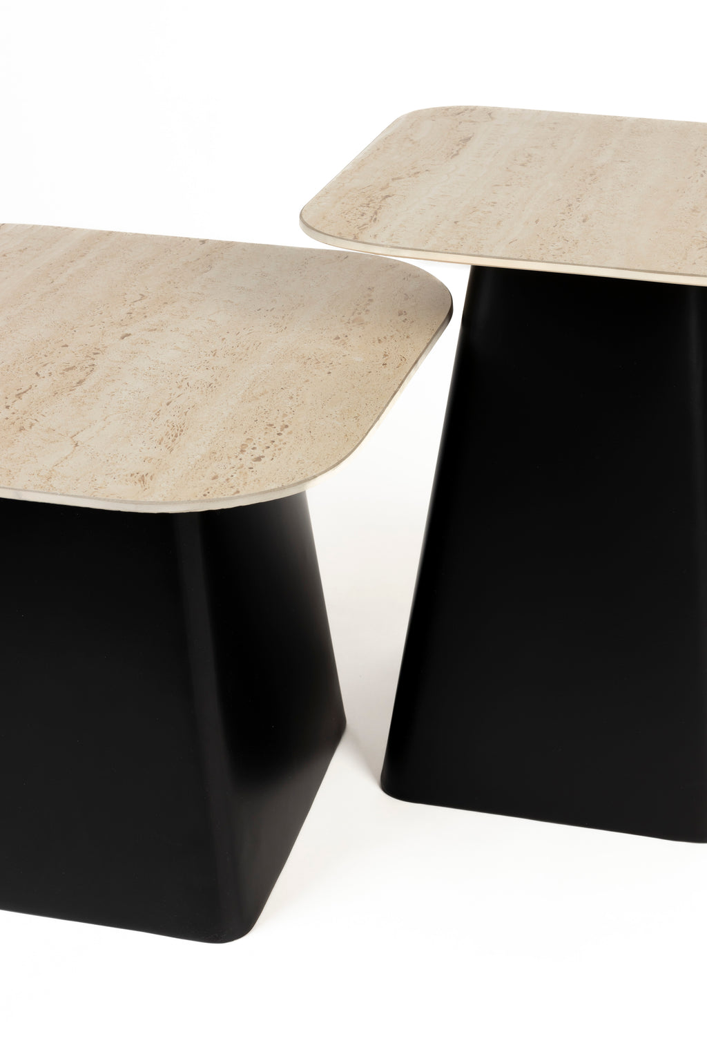 Baru Set of 2 - Side Table - Iron - Beige