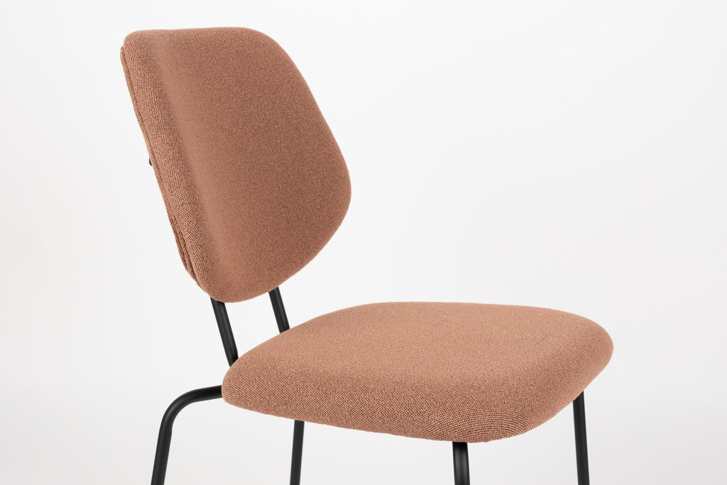 Zelo - Dining Room Chair - Metal - Pink