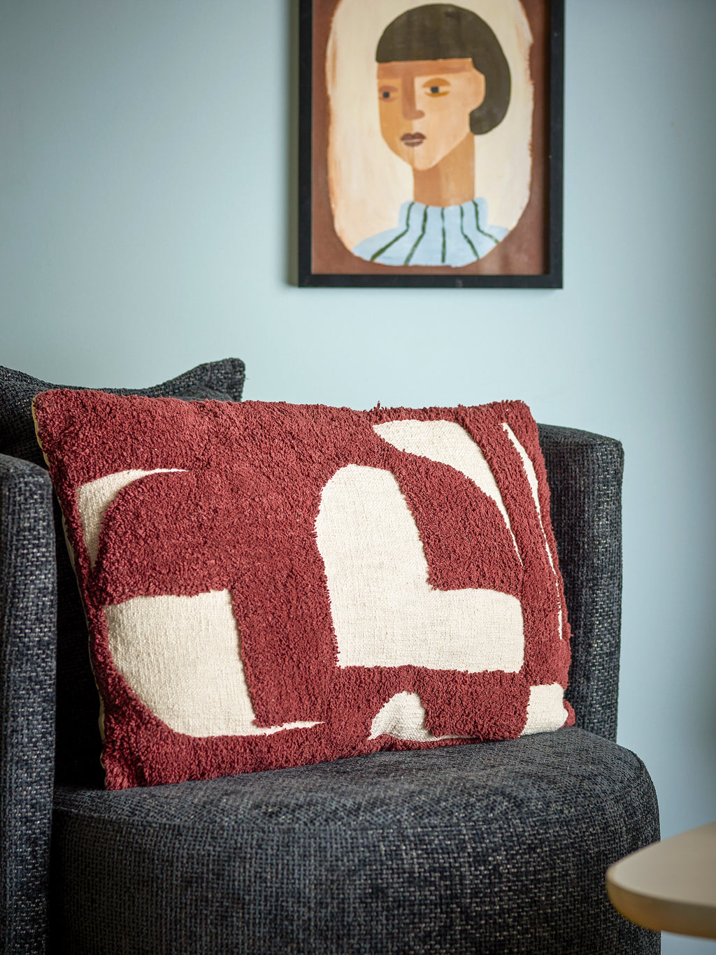 Olica - Coussin - Rouge - Coton Oeko-Tex®