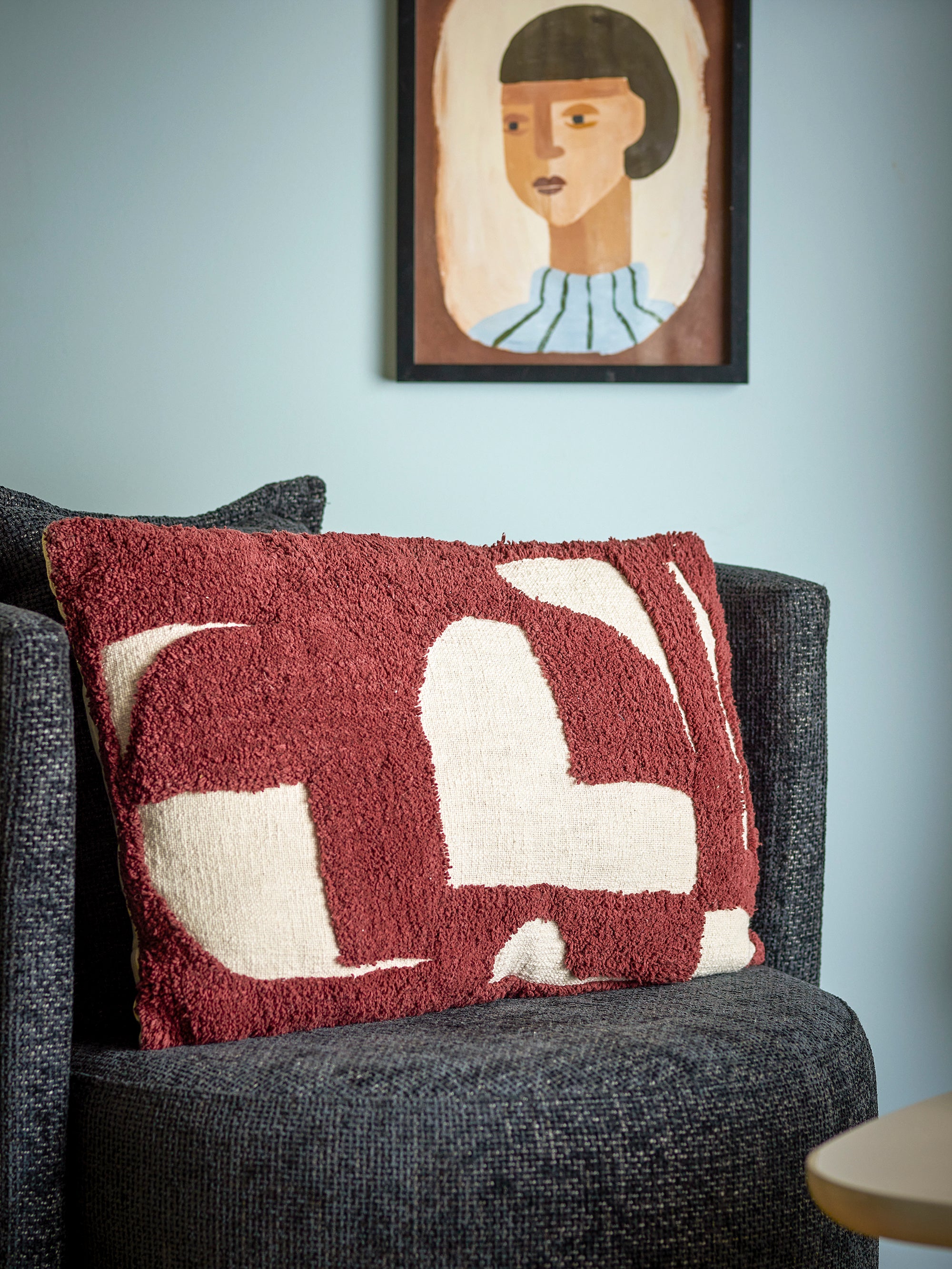 Olica - Coussin - Rouge - Coton Oeko-Tex®