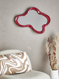 Violeta - Wall Mirror - Red - Polyresin